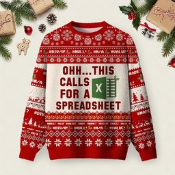 Ohh This Calls For A Spreadsheet Ugly Christmas Sweater Casual Christmas Outfits Xmas Gifts.jpeg