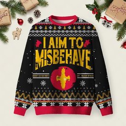 I Aim To Misbehave Ugly Christmas Sweater Warm Clothes For Winter Christmas Gifts.jpeg