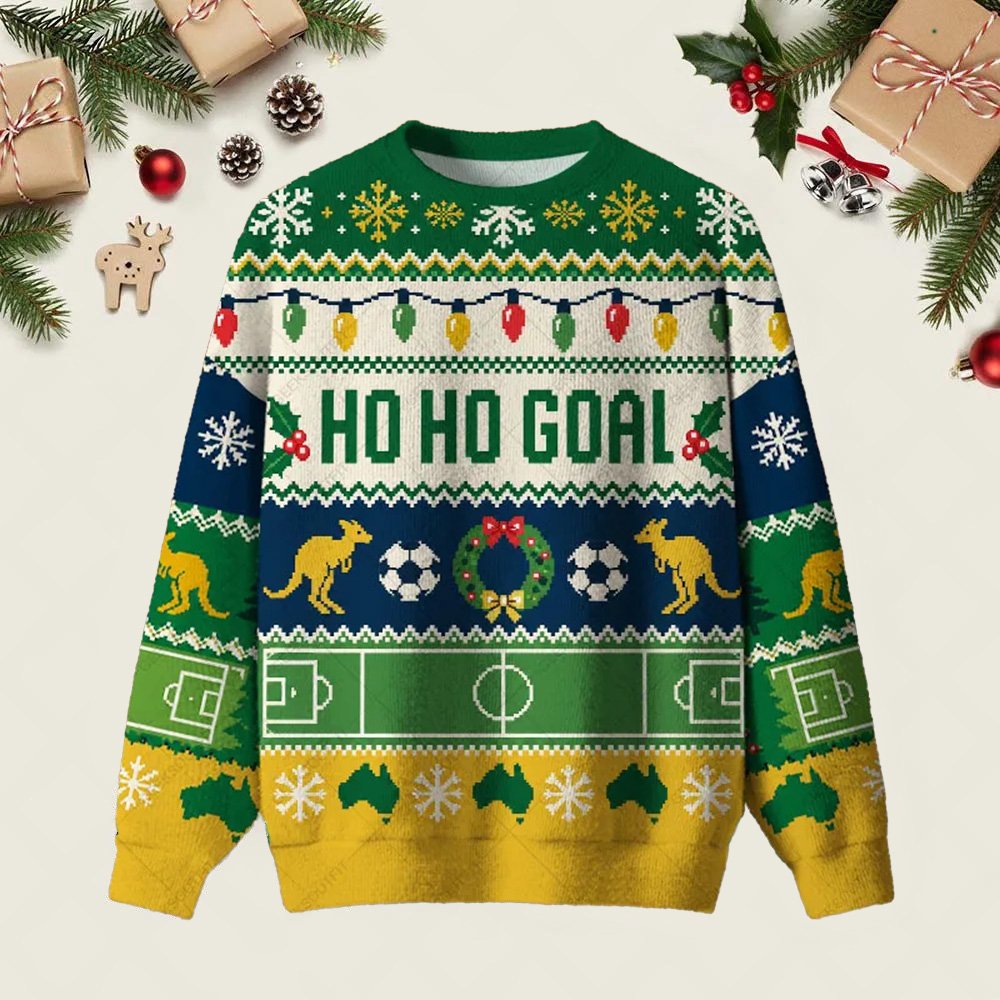 HO HO GOAL Ugly Christmas Sweater Winter Apparel Christmas Clothing Ideas Gifts