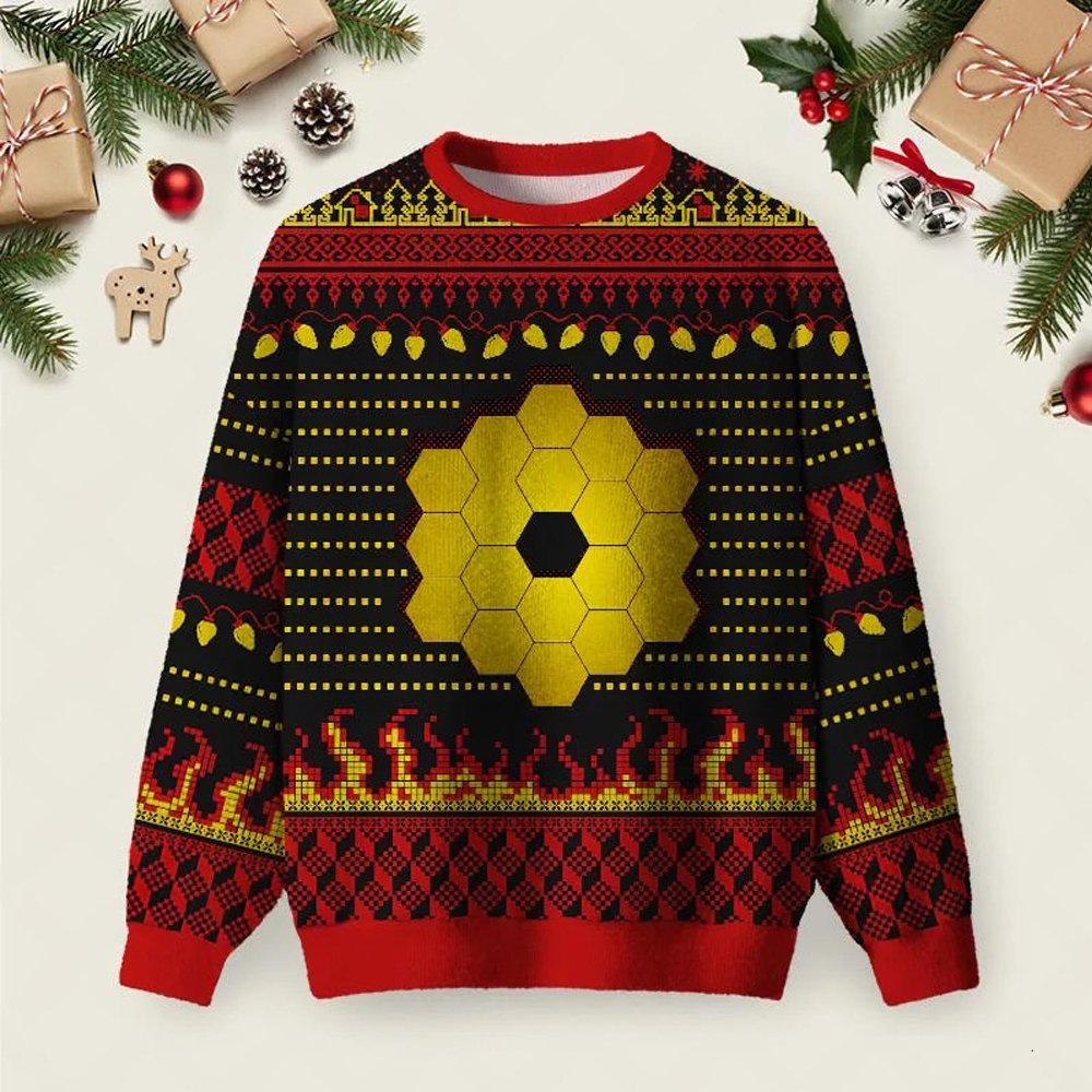 James Webb Space Telescope Ugly Christmas Sweater Winter Apparel Xmas Clothing Gifts.jpeg
