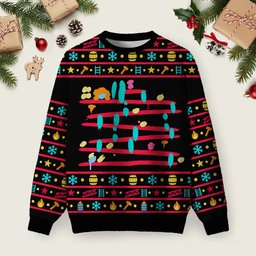 Pixel Adventure Explosion Ugly Christmas Sweater Winter Apparel Christmas Clothes Gifts.png