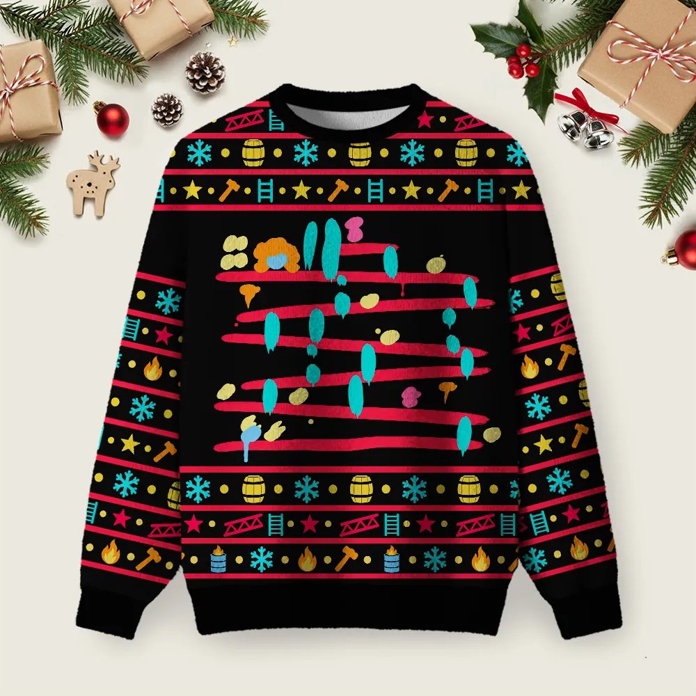 Pixel Adventure Explosion Ugly Christmas Sweater Winter Apparel Christmas Clothes Gifts.png