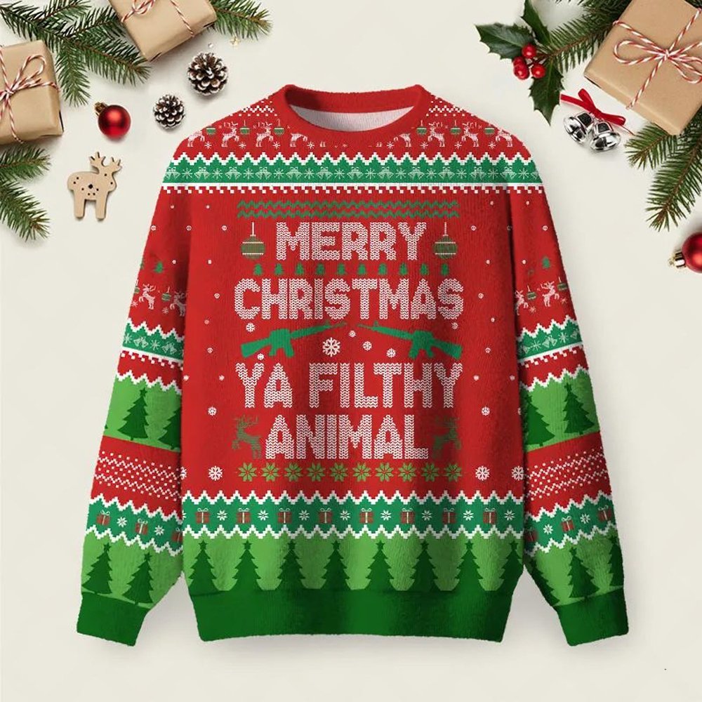 Merry Christmas Ya Filthy Animal Ugly Christmas Sweater Cool Festivus Sweater Xmas Gifts.jpeg