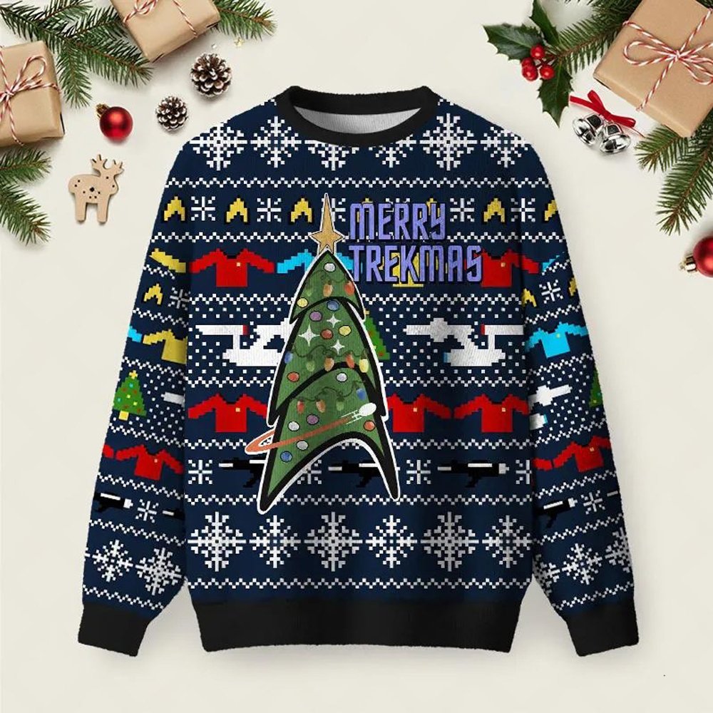 Merry Trekmas Ugly Christmas Sweater Christmas Party Clothes Xmas Presents Ideas.jpeg