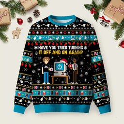 IT Helpdesk Funny Ugly Christmas Sweater Coder Christmas Outfits Ideas Xmas Clothing.png