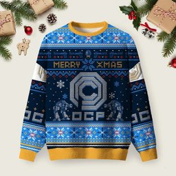 Happy Robo Xmas Blue Ugly Christmas Sweater Cool Festivus Sweater Christmas Gifts.png