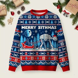 Galactic Sleigh Ugly Christmas Sweater Festive Clothing Xmas Day Outfits Ideas Gifts.png