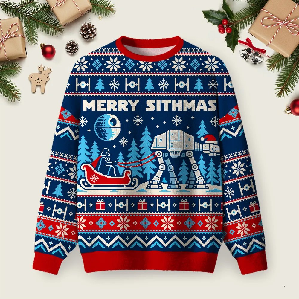 Galactic Sleigh Ugly Christmas Sweater Festive Clothing Xmas Day Outfits Ideas Gifts.png