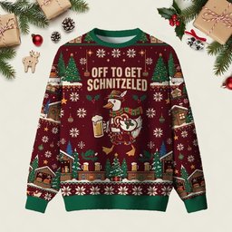 Off To Get Schnitzeled Ugly Christmas Sweater Christmas Day Clothes Xmas Attire Presents
