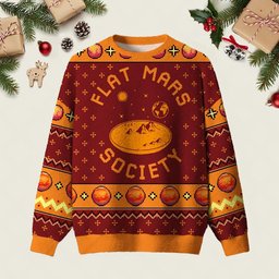 Flat Mars Society Ugly Christmas Sweater Casual Christmas Outfits Xmas Apparel Gifts