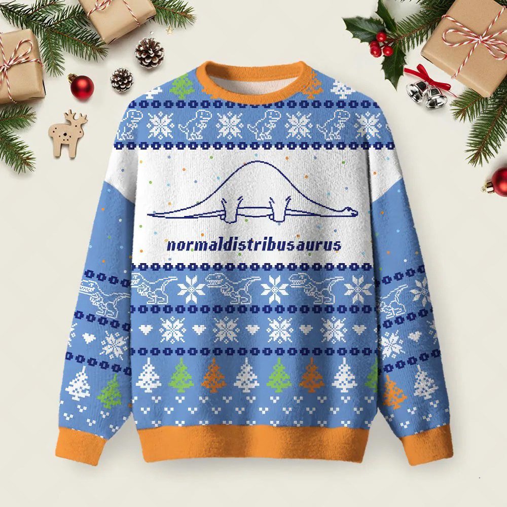 Normaldistribusaurus Ugly Christmas Sweater Family Christmas Clothes Xmas Attire Gifts.jpeg