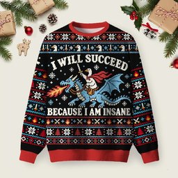 Funny Duck Warrior Dragon Rider Ugly Christmas Sweater Xmas Outfits Ideas Gifts.png