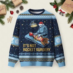 It Is Not Rocket Surgery Ugly Christmas Sweater Casual Christmas Party Clothes Xmas Apparel.jpeg