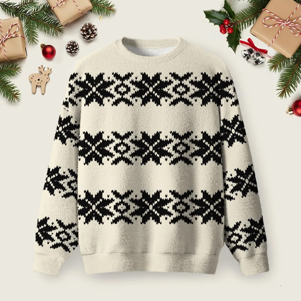 Nordic Noir Detective Monochromatic Ugly Christmas Sweater Christmas Clothes Xmas Attire.png