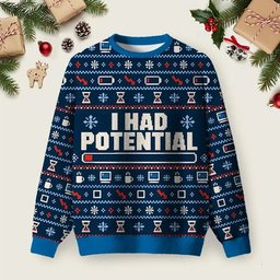 I Had Potential Ugly Christmas Sweater Xmas Party Outfits Christmas Attire Gifts Ideas.png