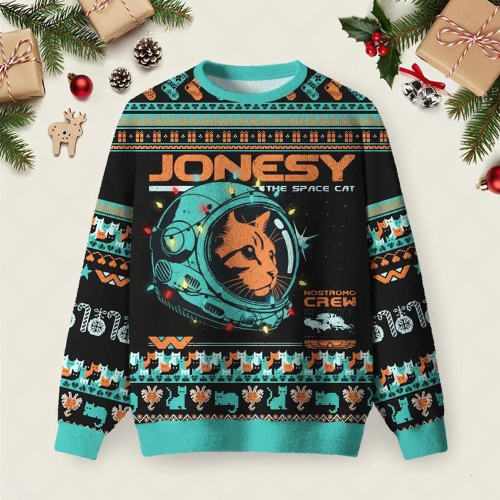 Jonesy The Space Cat Ugly Christmas Sweater Warm Clothes For Winter Christmas Gifts.jpeg