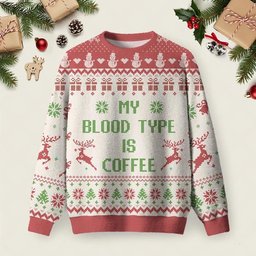 My Blood Type Is Coffee Ugly Christmas Sweater Winter Apparel Xmas Party Outfits Ideas.jpeg