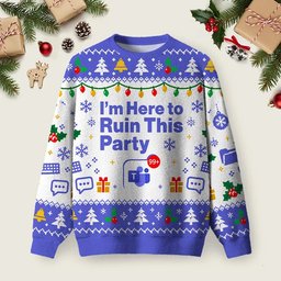 Party Crashers Uniform Ugly Christmas Sweater Funny Workplace Meme Christmas Sweater Gifts.png