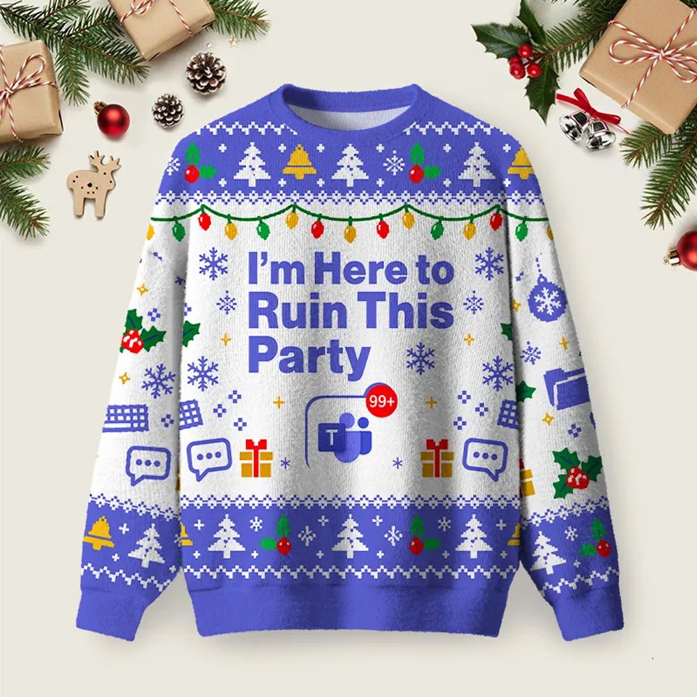 Party Crashers Uniform Ugly Christmas Sweater Funny Workplace Meme Christmas Sweater Gifts.png