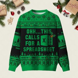 Ohh This Calls For A Spreadsheet Night Mode Ugly Christmas Sweater Christmas Vacation Clothing
