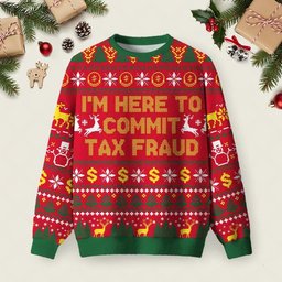 I_m Here To Commit Tax Fraud Ugly Christmas Sweater Family Christmas Sweaters Xmas Attire.jpeg