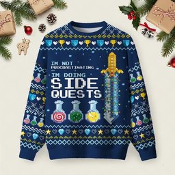 I_m Not Procrastinating Ugly Christmas Sweater Winter Apparel Christmas Attire Presents.jpeg
