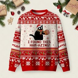 I Found This Ham Azing Ugly Christmas Sweater Xmas Apparel Christmas Clothes Gifts.jpeg