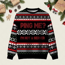 I_m Not A Server Ugly Christmas Sweater Casual Christmas Party Outfits Xmas Clothing Ideas