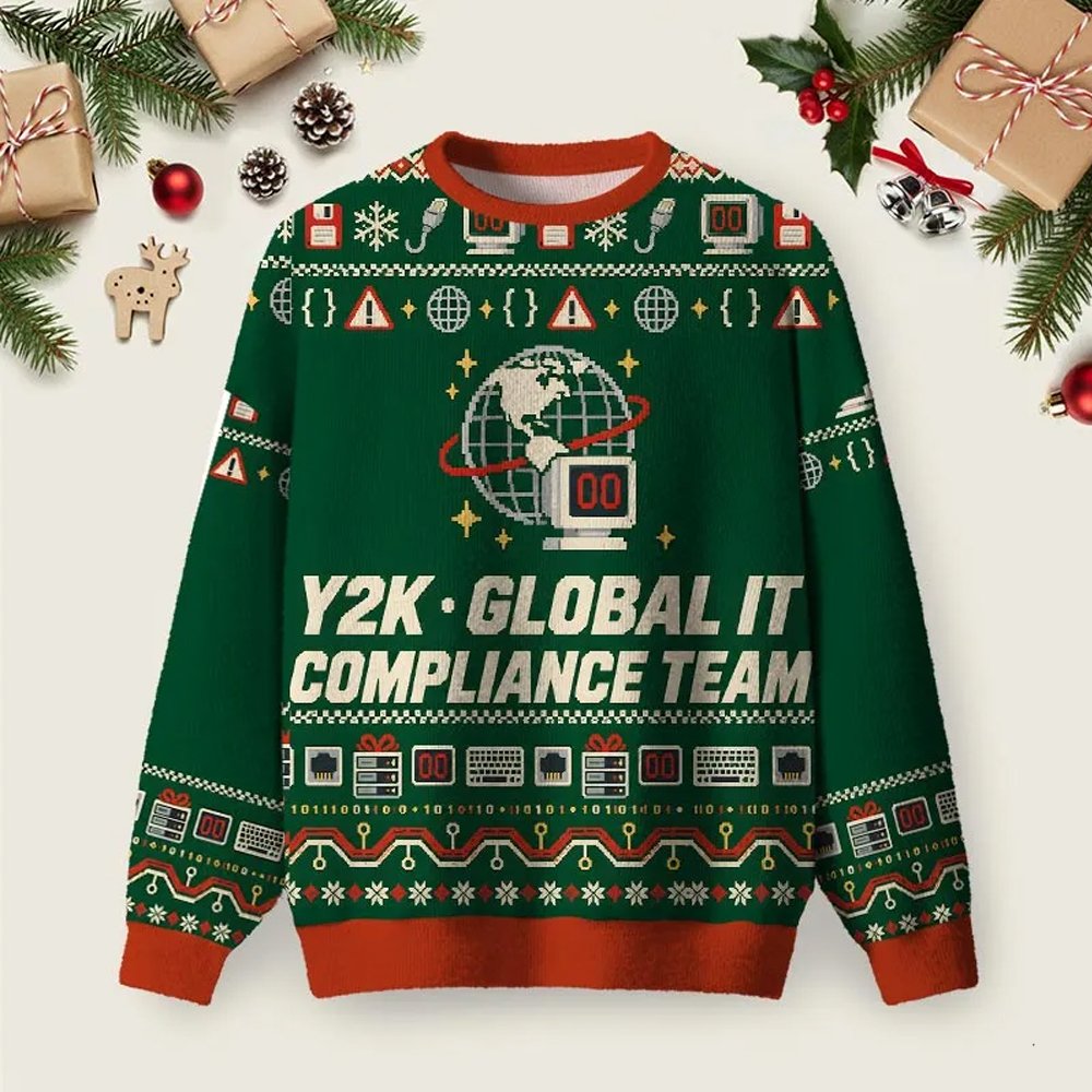 Y2K Compliance Team Ugly Christmas Sweater Casual Christmas Outfits Xmas Apparel Gifts.png