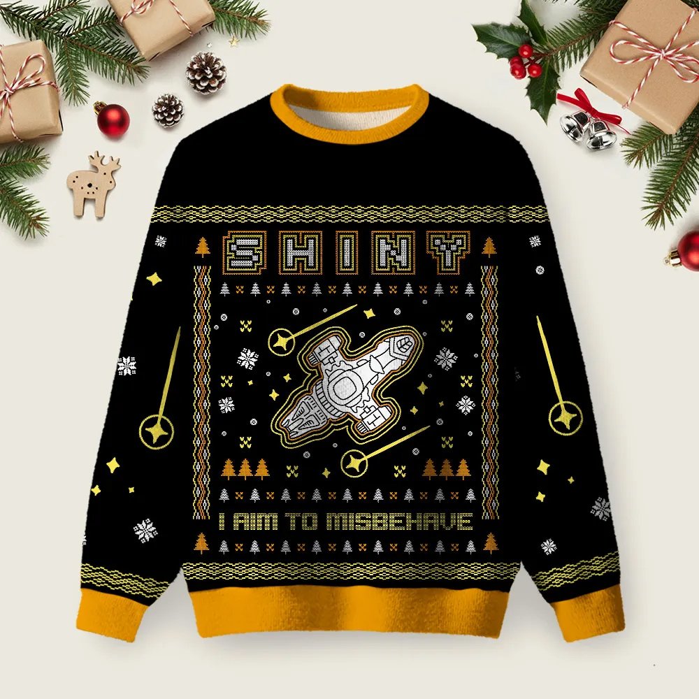 Shiny Black Ugly Christmas Sweater Christmas Clothing Xmas Attire Gifts Ideas.png