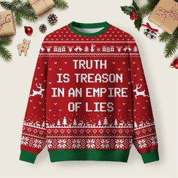 Truth Is Treason Ugly Christmas Sweater Cute Xmas Party Outfits Christmas Gifts.png