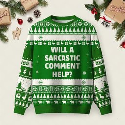 Will A Sarcastic Comment Help Ugly Christmas Sweater Casual Christmas Party Outfits Gifts.jpeg