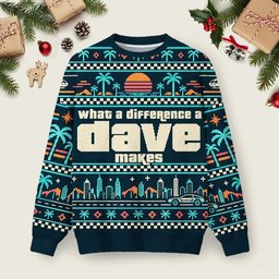 What A Difference Ugly Christmas Sweater Xmas Clothing Ideas Winter Attire Gifts Ideas.png