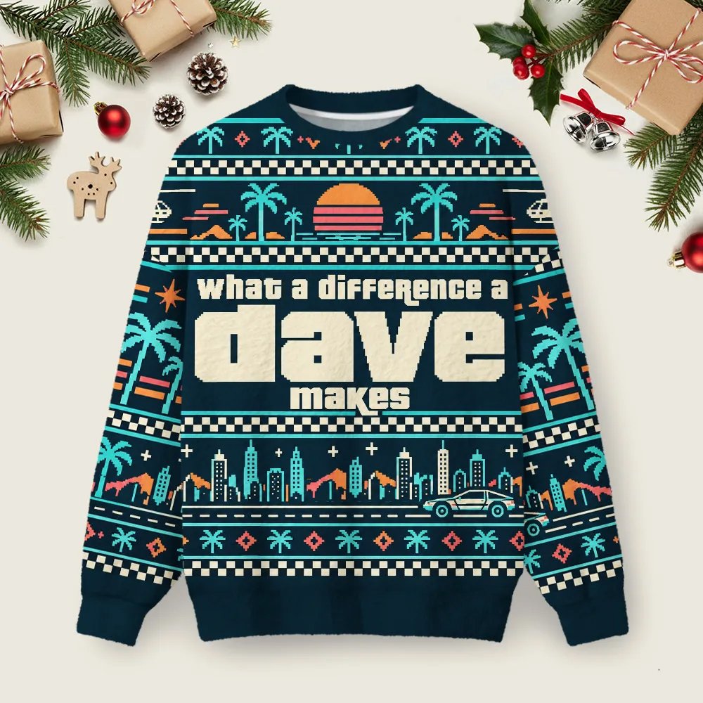 What A Difference Ugly Christmas Sweater Xmas Clothing Ideas Winter Attire Gifts Ideas.png