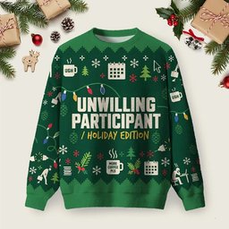 Unwilling Participant Ugly Christmas Sweater Festival Apparel Christmas Clothes Gifts.png