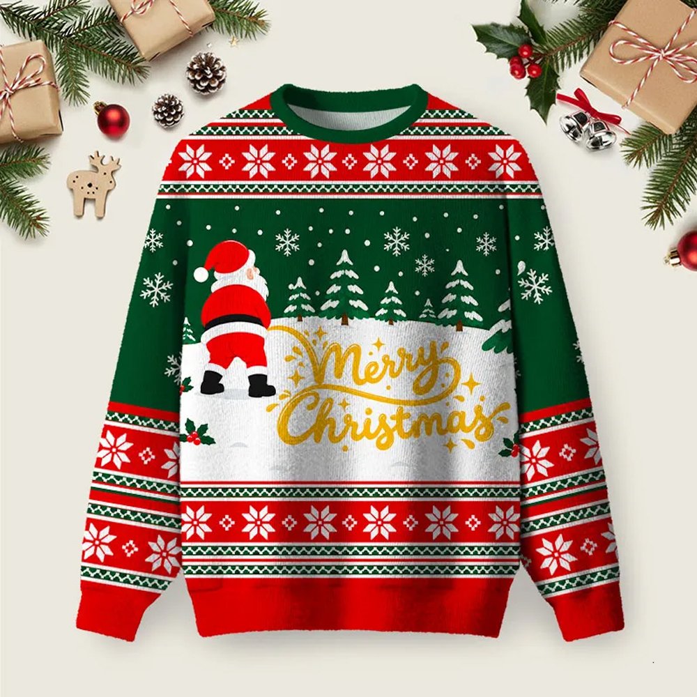 Santa After Hours Ugly Christmas Sweater Christmas Vacation Apparel Holiday Clothes.png