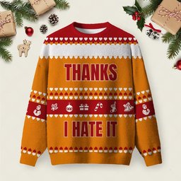 Thanks I Hate It Holiday Ugly Christmas Sweater Xmas Party Outfits Christmas Gifts.jpeg