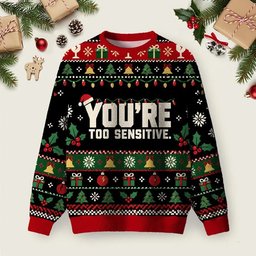 Seasonally Sensitive Ugly Christmas Sweater Christmas Day Clothes Xmas Apparel Gifts.png