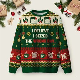 The Wrong Day Ugly Christmas Sweater Casual Christmas Party Outfits Xmas Apparel Gifts.png
