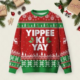 Yippee Ki Yay Ugly Christmas Sweater Festive Clothing Xmas Party Outfits Ideas Gifts.jpeg