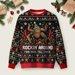 Rockin_ Around Bigfoot Ugly Christmas Sweater Casual Christmas Party Outfits Xmas Gifts.png