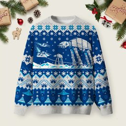 Sci Fi Walker Robot Ugly Christmas Sweater Unique Christmas Pullover Xmas Clothes Gifts.png