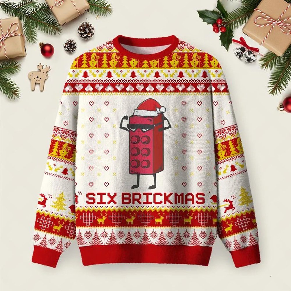 Six Brickmas Ugly Christmas Sweater Xmas Clothes Christmas Apparel Xmas Presents Ideas.jpeg