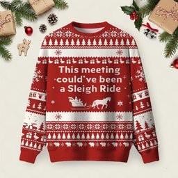 This Meeting Could Have Been A Sleigh Ugly Christmas Sweater Winter Clothes Gifts.jpeg