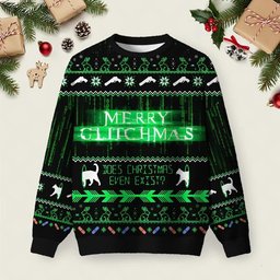 The Matrix Black Green Ugly Christmas Sweater Xmas Party Outfits Christmas Presents.jpeg