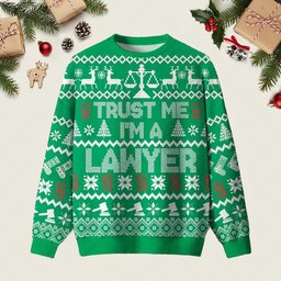 Trust Me I_m A Lawyer Ugly Christmas Sweater Christmas Day Clothes Xmas Apparel Gifts Ideas