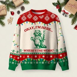Raccoon Okay I_m Here Ugly Christmas Sweater Holiday Outfits Ideas Christmas Presents.jpeg