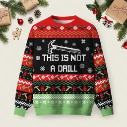 This Is Not A Drill Ugly Christmas Sweater Xmas Party Outfits Winter Apparel Xmas Gifts.jpeg