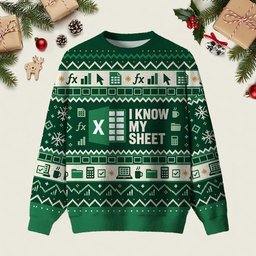 Excel I Know My Sheet Ugly Christmas Sweater Xmas Party Clothes Christmas Gifts