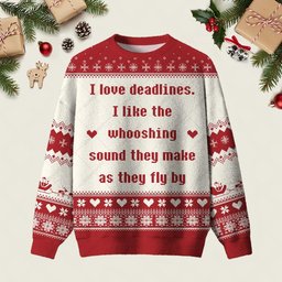 I Love Deadlines Ugly Christmas Sweater Winter Clothes Christmas Apparel Gifts Ideas